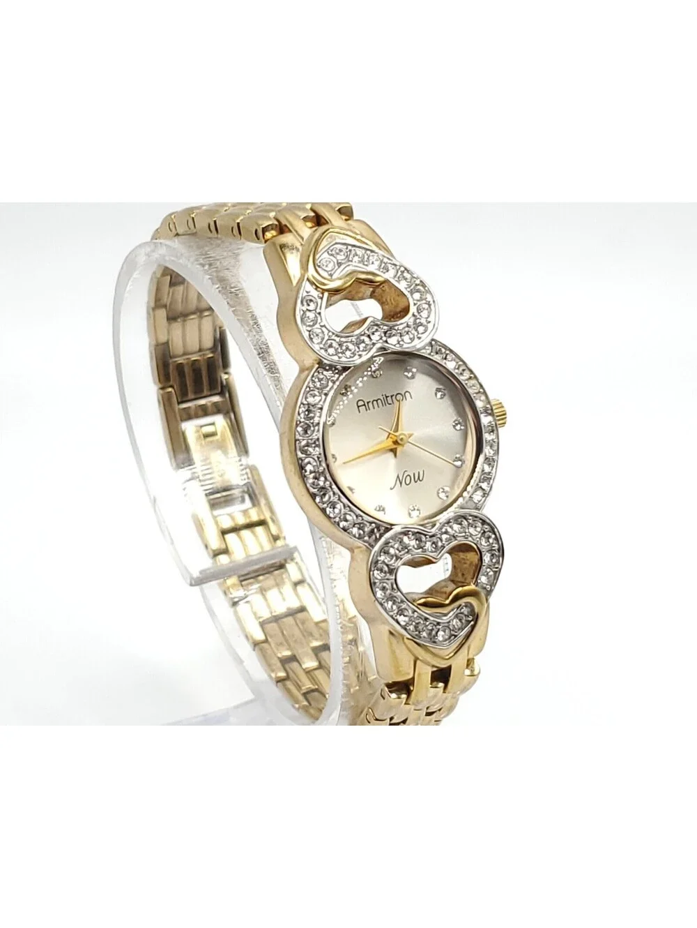 Armitron Now Quartz Watch Womens New Battery Rhinestone Bezel 22mm